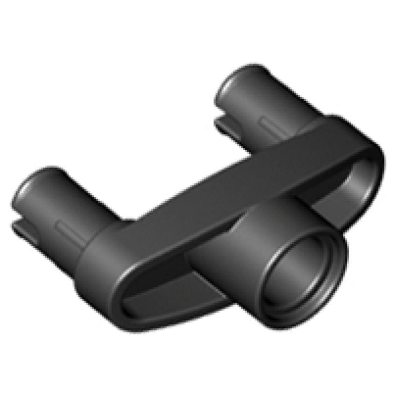 technic pin koppeling 3l met 2 pinnen en gat in het midden black